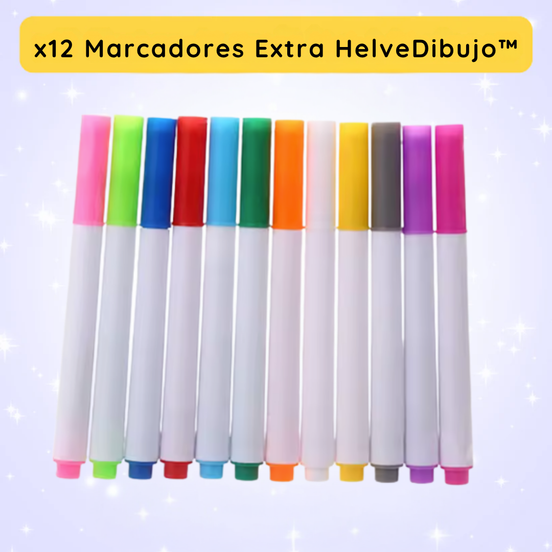 x12 Marcadores Extra HelveDibujo™