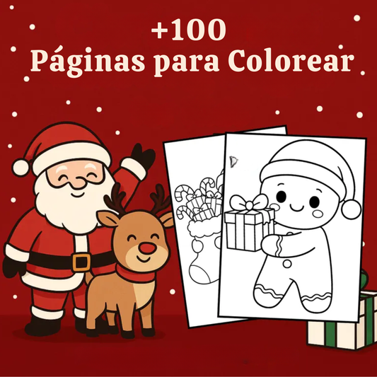 Super Pack Navidad – 100 Dibujos para Colorear