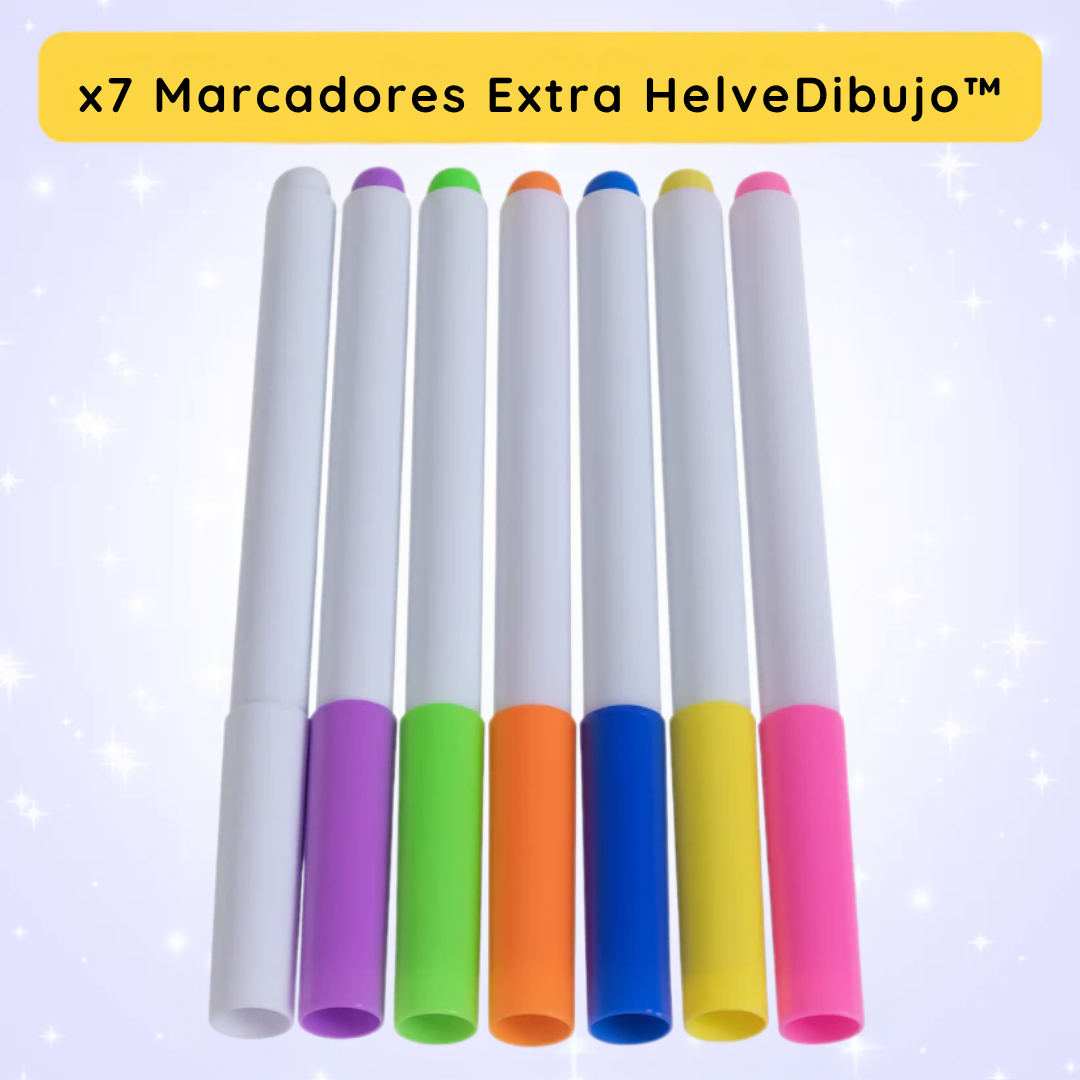 x7 Marcadores Extra HelveDibujo™